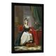 Gerahmtes Bild von Élisabeth-Louise Vigée-Lébrun Marie-Antoinette de Lorraine-Habsbourg, reine de France, Kunstdruck im hochwertigen handgefertigten Bilder-Rahmen, 50x70 cm, Schwarz matt