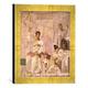 Gerahmtes Bild von 4. Jahrhundert v.Chr Theaterszene/römische Wandmalerei, Kunstdruck im hochwertigen handgefertigten Bilder-Rahmen, 30x30 cm, Gold raya