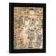 Gerahmtes Bild von Codex Troana Cortesianus Maya-Kultur Codex Troana Cortesianus:Göttin d.Sturms, Kunstdruck im hochwertigen handgefertigten Bilder-Rahmen, 30x40 cm, Schwarz matt