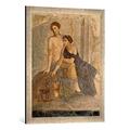 Gerahmtes Bild von 1. Jahrhundert Zwei Frauen/pompejanisch/1.Jh, Kunstdruck im hochwertigen handgefertigten Bilder-Rahmen, 50x70 cm, Silber raya