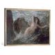 Gerahmtes Bild von Ignace Henri Jean Fantin-Latour "Ondine", Kunstdruck im hochwertigen handgefertigten Bilder-Rahmen, 100x70 cm, Silber raya