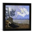 Gerahmtes Bild von Pierre-Cécile Puvis de Chavannes "The Dream: 'In his sleep he saw Love, Glory and Wealth appear to him', 1883 oil on canvas)", Kunstdruck im hochwertigen handgefertigten Bilder-Rahmen, 40x30 cm, Schwarz matt