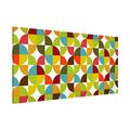 Apalis 108783 Magnettafel Kreise Im Viertel Memoboard Design Quer Metall Magnet Pinnwand Motiv Wand Stahl Küche Büro, 37 x 78 cm