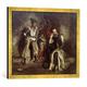 Gerahmtes Bild von Eugène Delacroix "Le Tasse dans la maison de fous", Kunstdruck im hochwertigen handgefertigten Bilder-Rahmen, 70x50 cm, Gold raya
