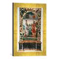 Gerahmtes Bild von 16. Jahrhundert Widerstreit zwischen Sonne und Mond, Kunstdruck im hochwertigen handgefertigten Bilder-Rahmen, 30x40 cm, Gold raya