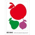 Wand Stickers BD 0843, Apfel zum Schreiben, 65 x 85 cm, 1 teilig