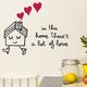 Chispum VIAMOR060Se - Wallsticker, 28 x 31 cm, Design In This Home There is a Lot of Love