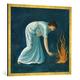 Gerahmtes Bild von Sir Edward Burne-Jones "Hero. Hero war in der griechischen Mythologie eine Priesterin der Aphrodite in Sestos. Das Gemälde illustriert den Mythos von He", Kunstdruck im hochwertigen handgefertigten Bilder-Rahmen, 100x70 cm, Gold Raya
