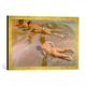 Gerahmtes Bild von Joaquin Sorolla Nackte Knaben am Strand, Kunstdruck im hochwertigen handgefertigten Bilder-Rahmen, 60x40 cm, Gold Raya
