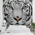 Apalis 95505 Vlies / Fototapete weißer Tiger Quadrat | Vlies Tapete Wandtapete Wandbild Foto 3D Fototapete für Schlafzimmer Wohnzimmer Küche | Größe: 336x336 cm