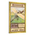 Gerahmtes Bild von Cyrus Cuneo "Fliegen in Hendon", Kunstdruck im hochwertigen handgefertigten Bilder-Rahmen, 70x100 cm, Gold Raya