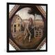 Gerahmtes Bild von Hieronymus Bosch "Der verlorene Sohn - Der Landstreicher", Kunstdruck im hochwertigen handgefertigten Bilder-Rahmen, 70x70 cm, Schwarz matt