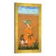 Gerahmtes Bild von Indische Miniatur Prinz persisches Gewand/indisch/1633-42, Kunstdruck im hochwertigen handgefertigten Bilder-Rahmen, 40x60 cm, Gold raya