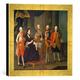 Gerahmtes Bild von Louis Joseph Maurice Maria Theresia mit vier Söhnen, Kunstdruck im hochwertigen handgefertigten Bilder-Rahmen, 30x30 cm, Gold Raya