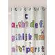 Linder 0302/20/49883/377FR Kinder-Vorhang mit Alphabet- / Zahlendruckmotiv, Polyester / Baumwolle, Mehrfarbig, 140 x 245 cm