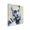 Paul Sinus Art Tony_Soprano_I_Aqua_60x60cm Wandbild Leinwand, 90 x 50 x 3 cm, Mehrfarbig