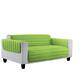 Italian Bed Linen Sofabezug, Überwurf, gesteppt, Mikrofaser, allergieneutral, Doubleface 175 x 95 cm Blu Notte/Verde Scuro