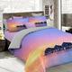 Italian Bed Linen Bettwäsche mit Digitaldruck, Gesamt-Abdeckung auf Bettbezug und Kissenbezügen, Doppelbettgröße, 100% Baumwolle 250x200x1 cm Multicolore (Sec07)