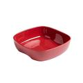 Pyrex 8013081.0 Curves Auflaufform quadratisch Keramik Steingut rot 24 x 24 cm