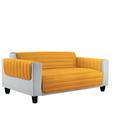 Italian Bed Linen Sofabezug, Überwurf, gesteppt, Mikrofaser, allergieneutral, Doubleface 60 x 95 cm Arancio/Giallo