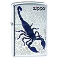 Zippo 60000357 Skorpion Feuerzeug Messing High Polish Chrom 3,5 x 1 x 5,5 cm