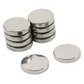 first4magnets™ F255-10 N42 Neodym-Magneten, 9,3 kg Ziehen, Packung mit 10, Metall, Silber, 25 mm Durchmesser x 5 mm Dicken