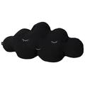 Paparajote Factory Cloud XL – Kissen für Kinder Bettwäsche aus Baumwolle mit Form von Cloud, Abnehmbar, 95 x 50 cm 95 x 20 x 50 cm Schwarz