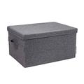 Bigso Box of Sweden 1016 Aufbewahrungsbox, groß, Polyester Grau 45 x 34 x 25 cm