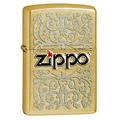 Zippo 60000622 Logo Feuerzeug Messing Gold Dust 3,5 x 1 x 5,5 cm