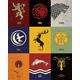 Game of Thrones Leinwanddruck, Polyester, Mehrfarbig, 40 x 50 cm