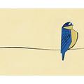 Ellie Foreman-Peck Finch on The Line 40 x 50 cm Leinwand Prints, Mehrfarbig