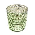 Insideretail 700452-10-48LTGRE Hochzeit Mercury Teelichthalter aus Glas, Blase mit Distressed hellgrün Folie, Set von 48, 7 x 5 x 7 cm
