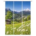 Home Fashion Digitaldruck Schiebevorhang 3er Set Stoff grün 245 x 60 x 245 cm 3-Einheiten