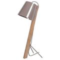 Tosel 90083 Fitzgerald Schreibtischlampe Holz Buche/Blech Stahl/Malerei Epoxid 220 x 600 mm, taupe, 220 x 600 mm