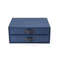 Bigso Box of Sweden 9431 C3843 Modul mit 2 Schubladen Panneau de Faser Blau 25,5 x 33 x 14,5 cm
