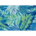 Myspotti 1043 Palm Leaves Spritzschutz, Aluminium, türkis/Blau / grün, 59 x 41 x 0,2 cm