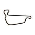 Racetrackart RTA-10004-BK-92 Rennstreckenkontur Adams Motorsports Park Standard Course, Holz, schwarz, 70 x 92 x 3,5 cm