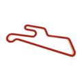 Racetrackart RTA-10422-RD-46 Rennstreckenkontur des Motorsport Arena Oschersleben Kurz, Holz, Rot, 45 x 46 x 2,1 cm