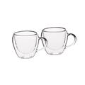 Kitchen Craft Teetassen Le Xpress doppelwandig 230ml aus Kunststoff in transparent 2-teilig, Glas, farblos, 8 x 8 x 7.6 cm, 2