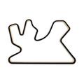 Racetrackart RTA-10356-BK-46 Rennstreckenkontur des Losail Circuit Qatar, Holz, Schwarz, 45 x 46 x 2,1 cm