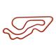 Racetrackart RTA-10227-RD-23 Rennstreckenkontur des F1 Outdoors Kart - Grand Prix Circuit, Holz, rot, 23 x 23 x 0,9 cm