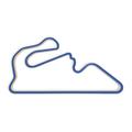 Racetrackart RTA-10203-BL-46 Rennstreckenkontur Dubai Autodrome National Course, Holz, Blau, 45 x 46 x 2,1 cm