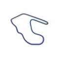 Racetrackart RTA-10314-BL-23 Rennstreckenkontur des Ingliston Racing Circuit 1,651 km, Holz, blau, 23 x 23 x 0,9 cm