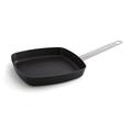 Quid 7554018 Grillpfanne 28 x 28 cm Pro Chef Alum, Schwarz und Edelstahl, 60 x 50 x 10 cm