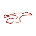 Racetrackart RTA-10587-RD-46 Rennstreckenkontur des Sonoma Infineon Raceway Indy Moto Course, Holz, rot, 45 x 46 x 2,1 cm