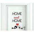 Decoramo Wandtattoos Home sweet Home Wanddekoration, PVC, schwarz, 60 x 0.1 x 40 cm