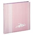 Hama Baby-Fotoalbum Julia (Album zum Einkleben, 50 weiße Seiten aus Fotokarton, für 250 Fotos im Bildformat 10 x 15 cm, Pergaminschutzseiten, Platz zur Selbstgestaltung) rosa