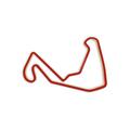 Racetrackart RTA-10132-RD-23 Rennstreckenkontur Carolina Motorsports Park Full Course, Holz, rot, 23 x 23 x 0,9 cm