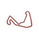 Racetrackart RTA-10132-RD-23 Rennstreckenkontur Carolina Motorsports Park Full Course, Holz, rot, 23 x 23 x 0,9 cm