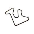 Racetrackart RTA-10237-BK-23 Rennstreckenkontur des Gingerman Raceway 10A Original, Holz, schwarz, 23 x 23 x 0,9 cm